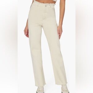 WeWoreWhat Women's Straight Leg Jeans - Cream